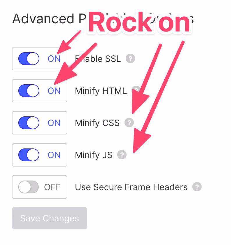 Webflow minify code for good SEO
