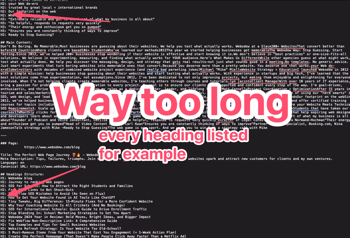 SitemapTo-LLM generator output