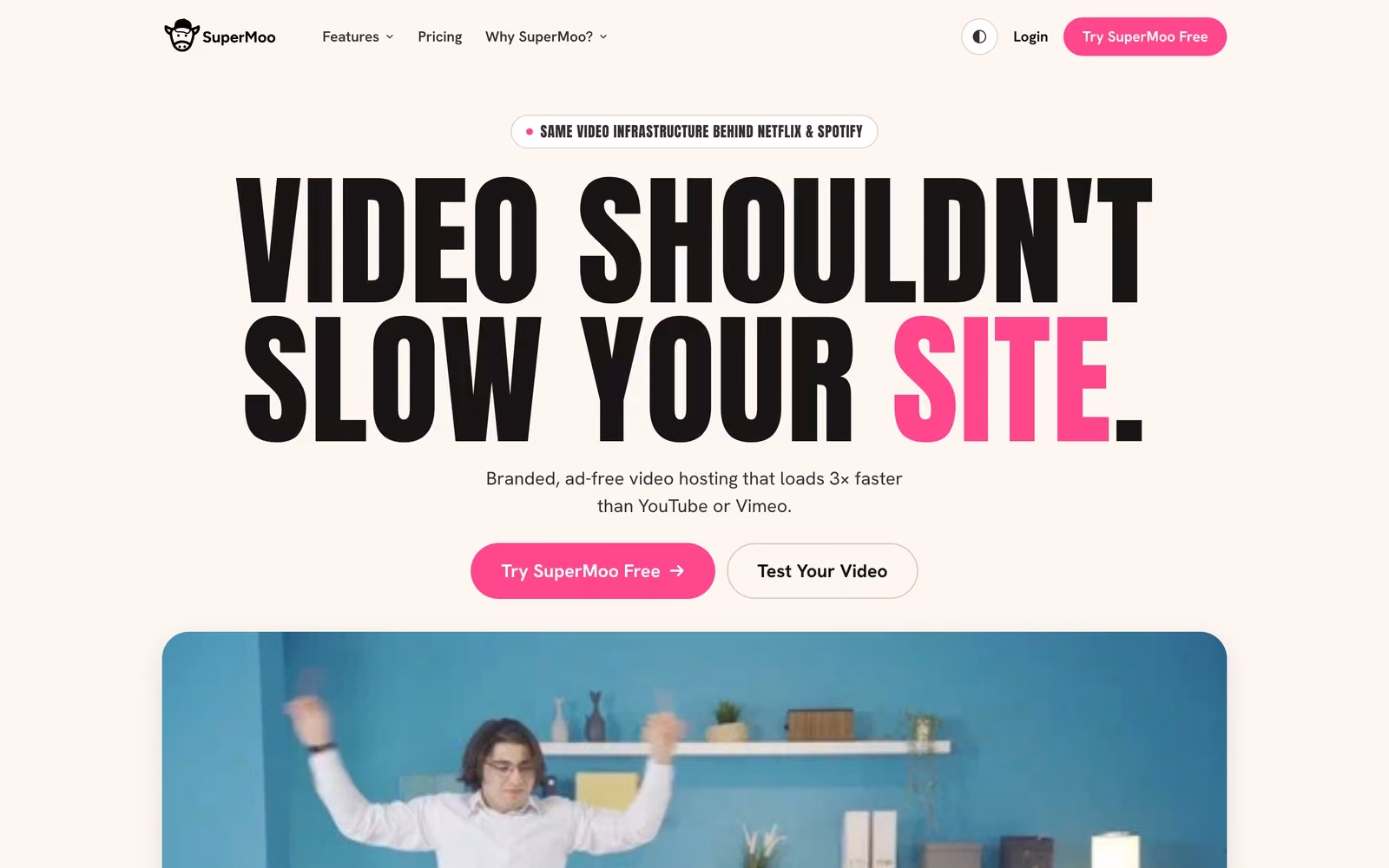 The SuperMoo video-hosting website
